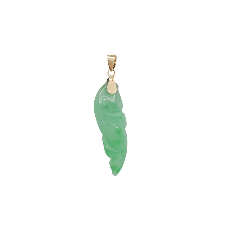 Jade Fish Pendant (14K)