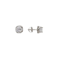 Round CZ Stud Earring (Silver)