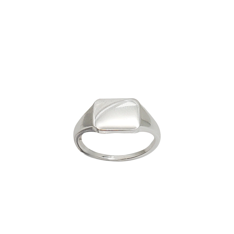 Rectangle Signet Ring (Silver)