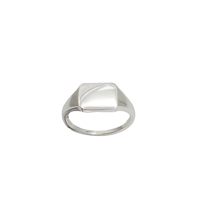 Rectangle Signet Ring (Silver)