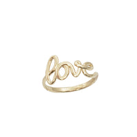 Love Script Letter Ring (14K)