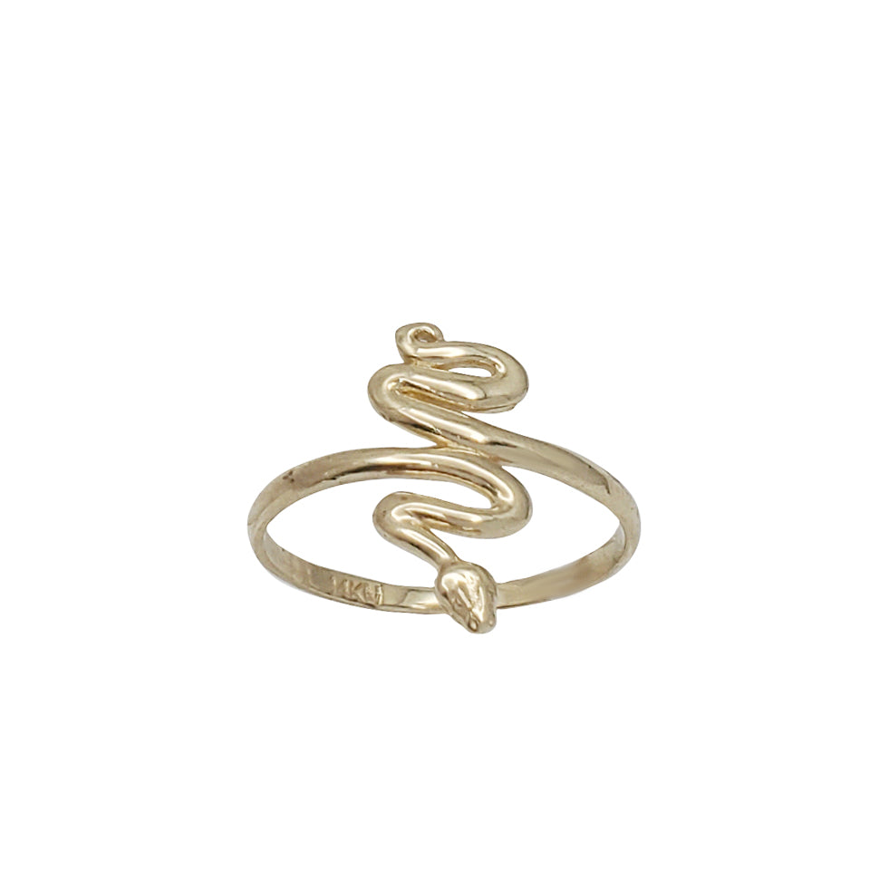 Plain Snake Ring (14K)