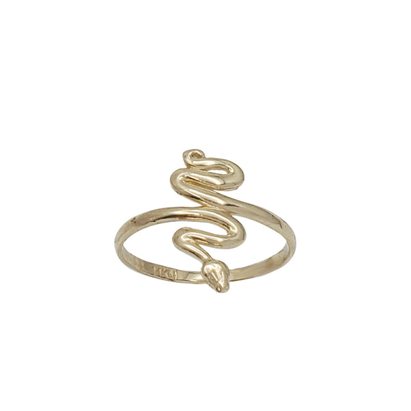 Plain Snake Ring (14K)