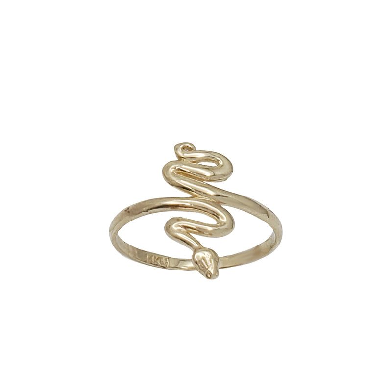 Plain Snake Ring (14K)