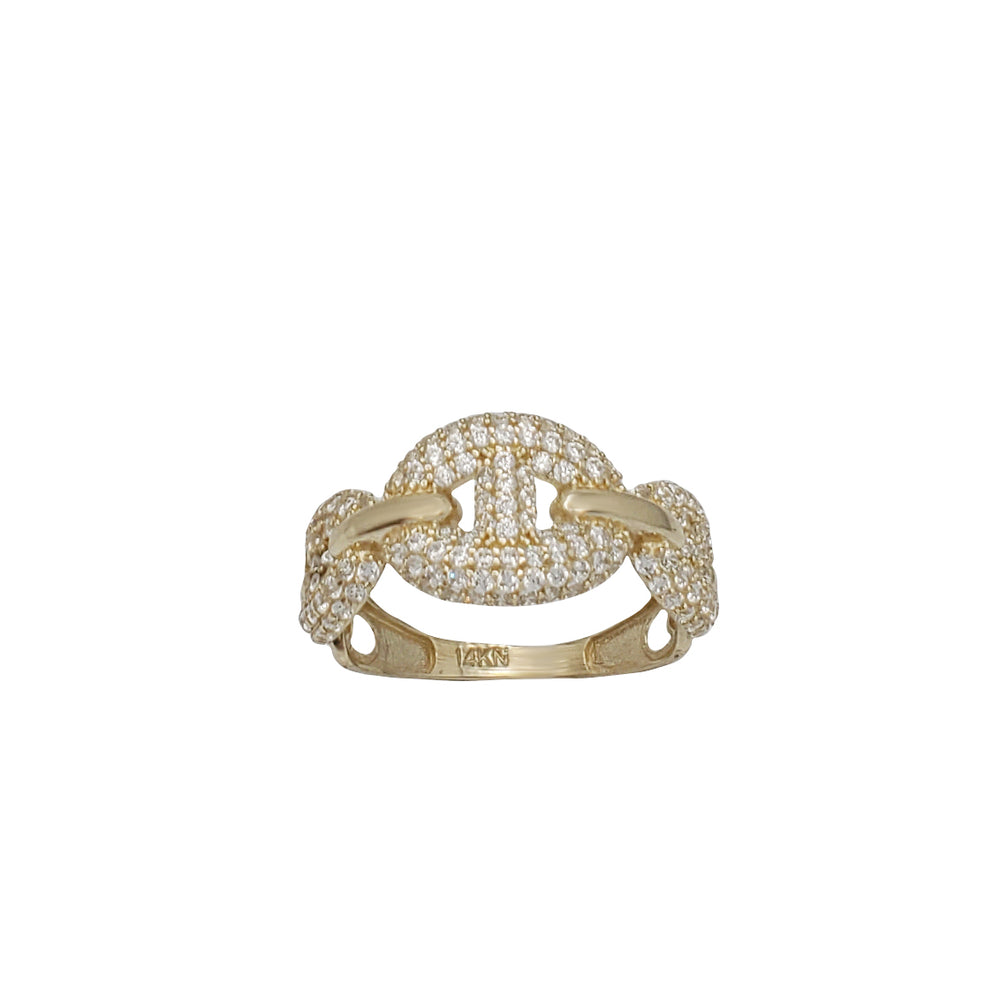 Zirconia Puffy Mariner Fancy Ring (14K)