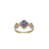 Zirconia Flower Ring (14K)