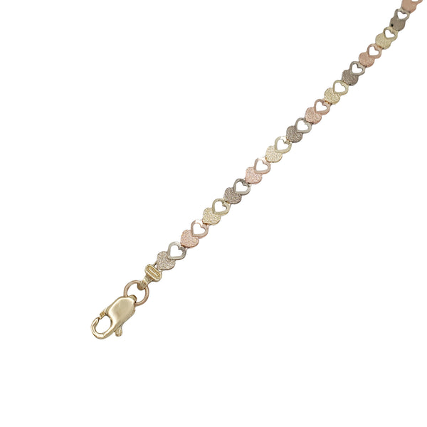 Tricolor Heart Fancy Lady Bracelet (14K)