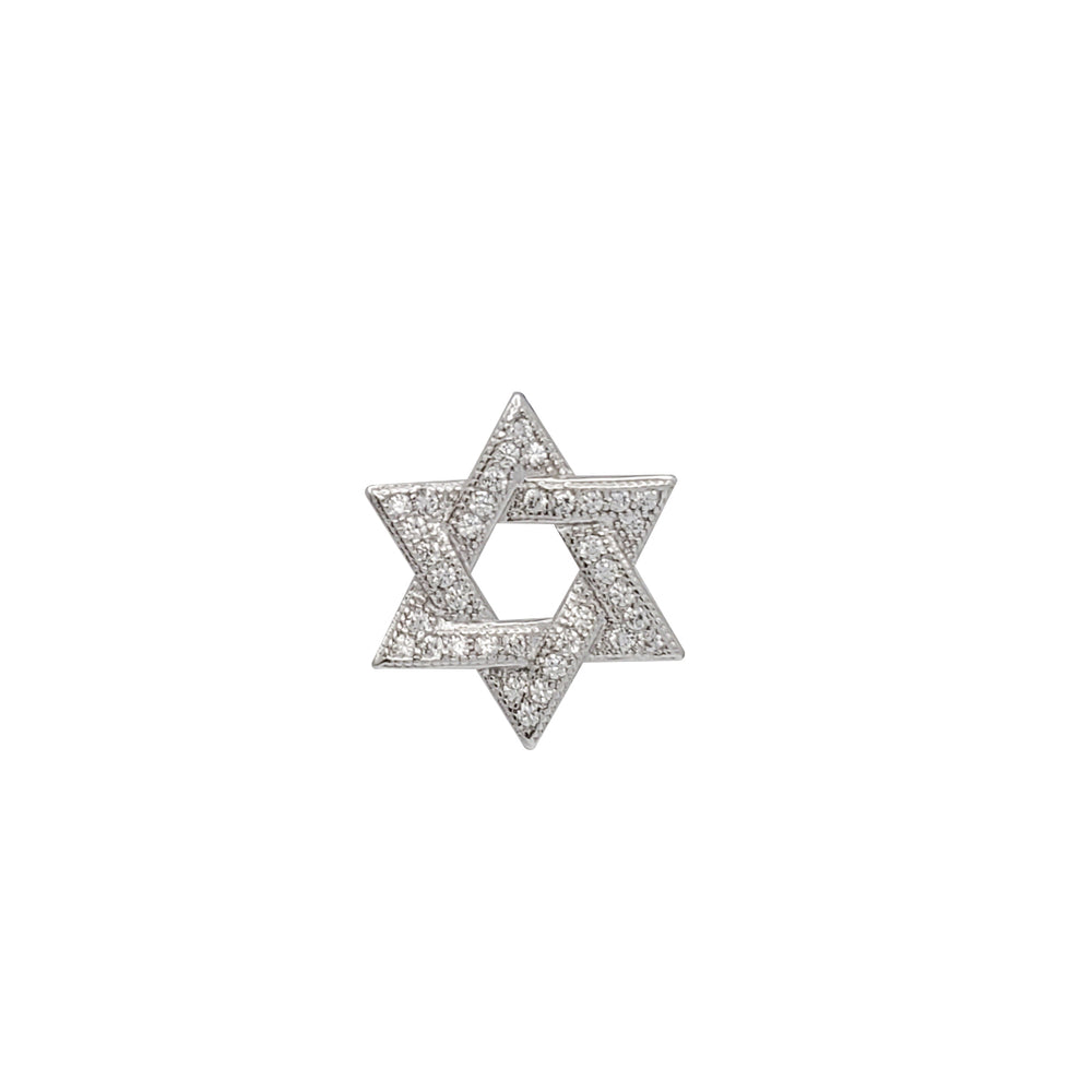 Zirconia Star of David Pendant (Silver)