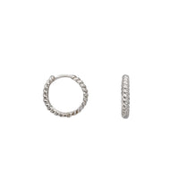 Textured Huggies Earrings (Silver)
