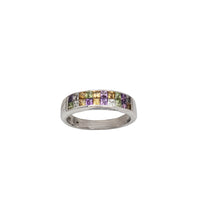 Multicolor CZ Fancy Ring (Silver)