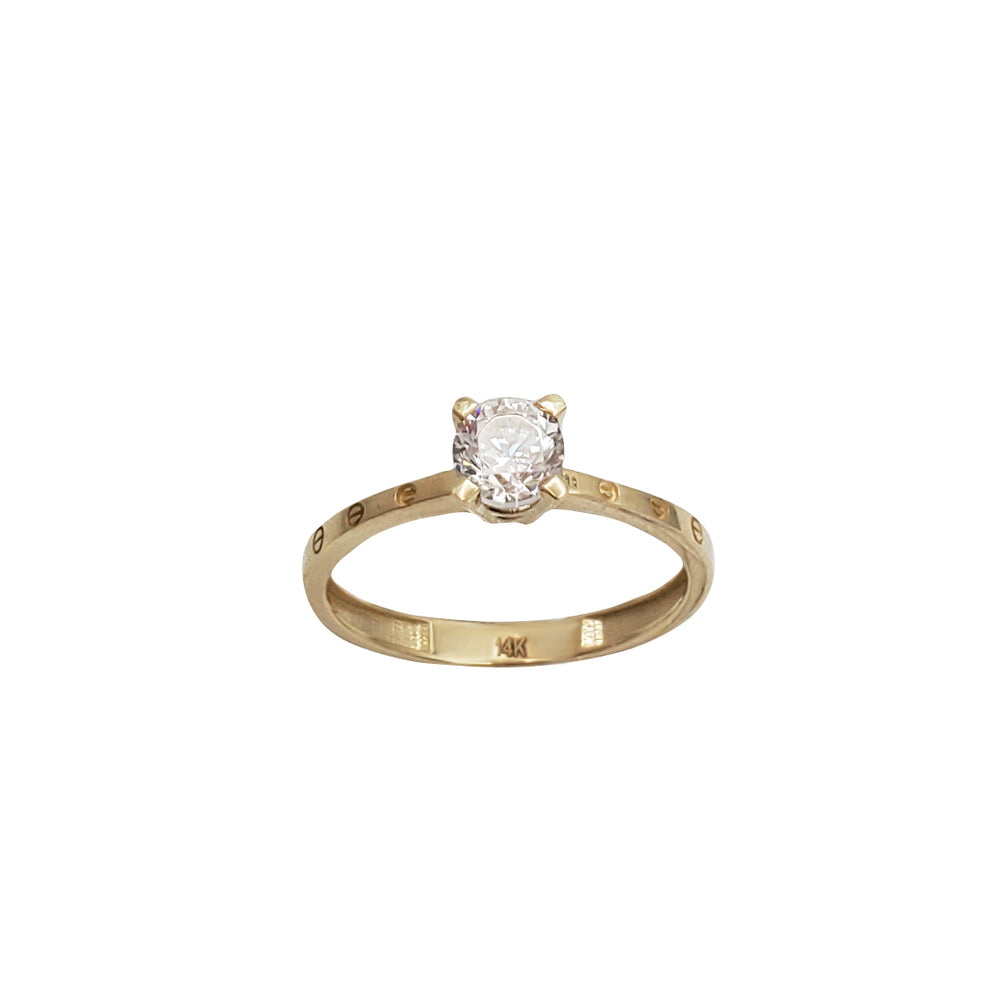 Zirconia Engagement Ring (14K)