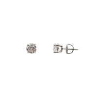[White Gold] Lab Grown Solitaire Diamond Stud Earring 0.20cts (14K)