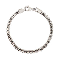 Diamond Cut Ice Link Bracelet (Silver)