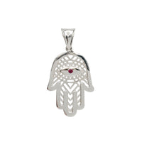 Textured Hamsa Pendant (Silver)