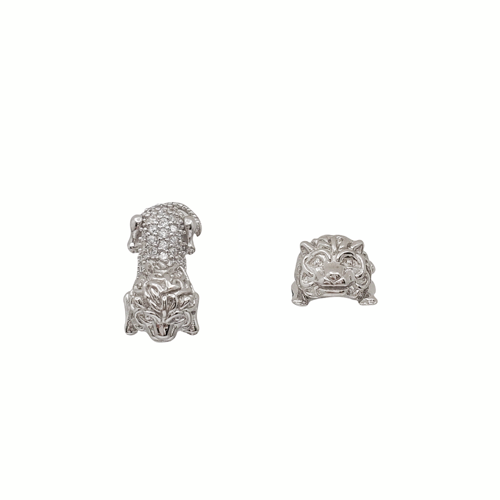 Iced-Out Tiger Pendant (Silver)