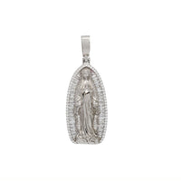 Iced-Out Virgin Mary/ Guadalupe Pendant (Silver)