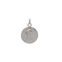 Round Textured Saint Pendant (Silver)