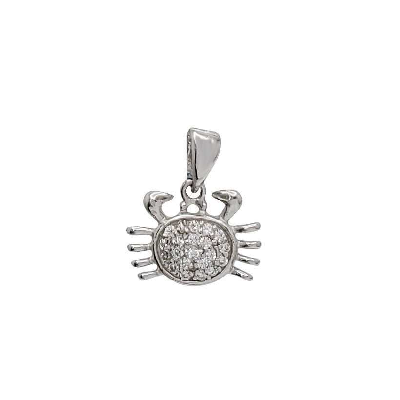 Zirconia Crab Pendant (Silver)