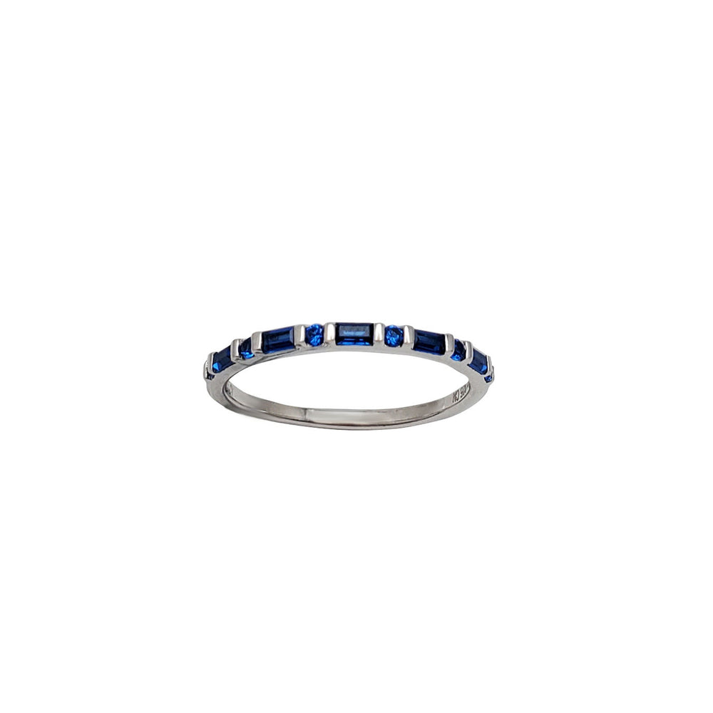 Blue Zirconia Lady Fancy Ring (Silver)