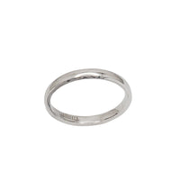 Plain Flat Wedding Band (Silver)