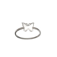 Plain Butterfly Ring (Silver)