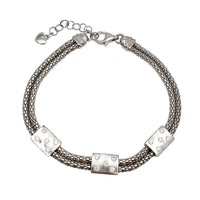 Zirconia Fancy Popcorn Bracelet (Silver)