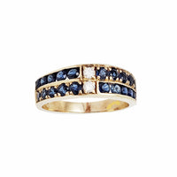 Sapphire & Diamond Ring （14K）