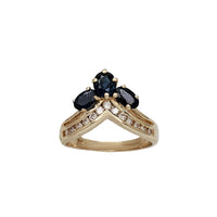 Diamond Sapphire Fancy Ring (14K)