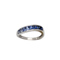 White Gold Blue Gemstone Ring (10K)