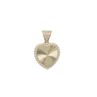Zirconia Diamond Cut Heart Pendant (14K)
