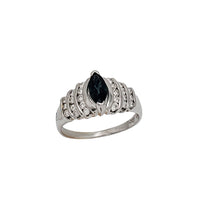 Diamond Marquise Sapphire Lady Ring (10K)