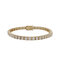 [Yellow Gold] Lab Grown Diamond Tennis Bracelet (14K)