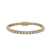 [Yellow Gold] Lab Grown Diamond Tennis Bracelet (14K)