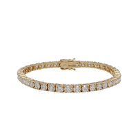 Lab Grown Diamond Yellow Gold Tennis Bracelet (14K)