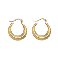 Plain Graduated Hoop Earrings (14K)