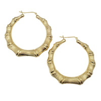 Bamboo Earrings (Yellow Silver)