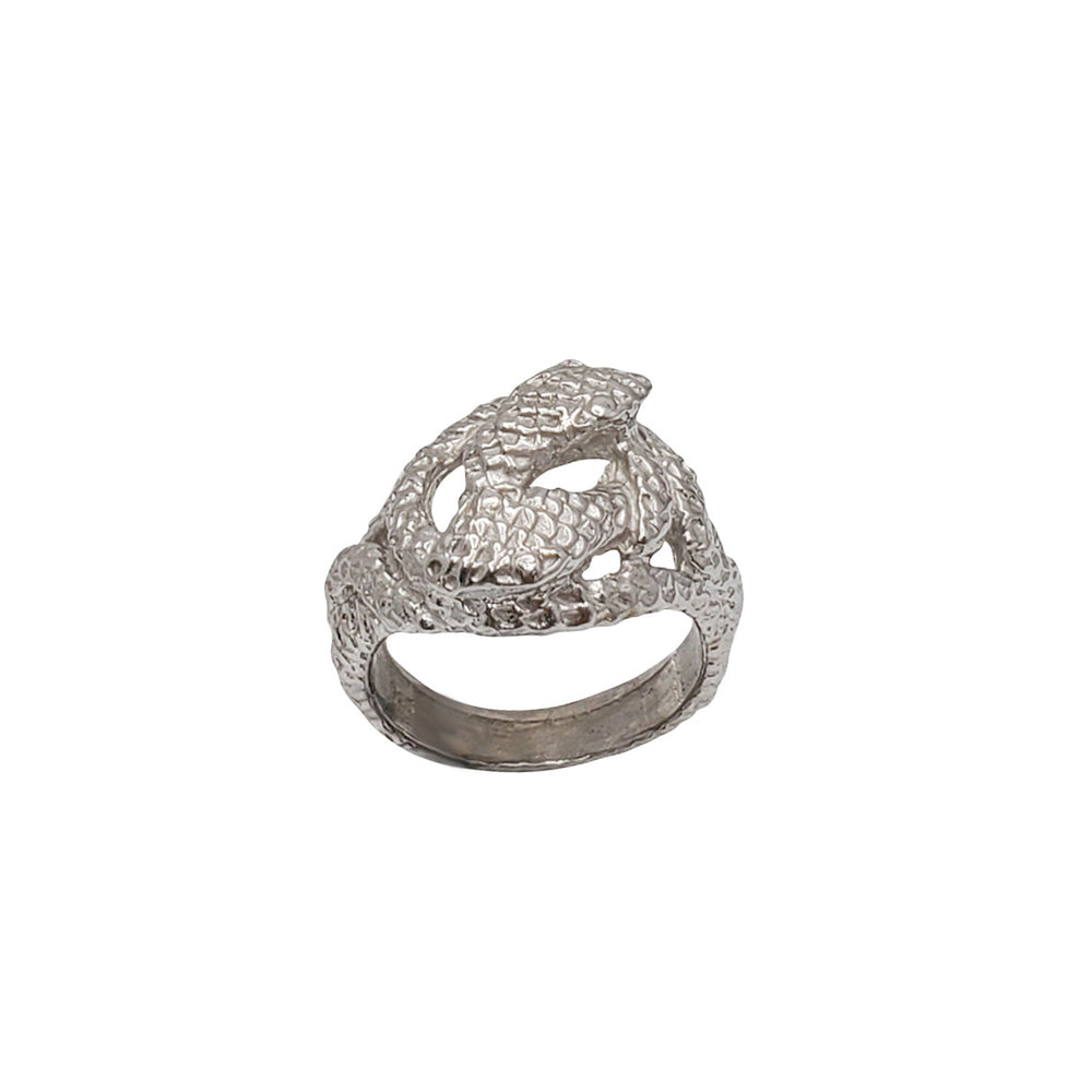 Textured Snake Ring (Silver)