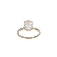 Oval Solitaire Lab Grown Diamond Engagement Ring (14K)