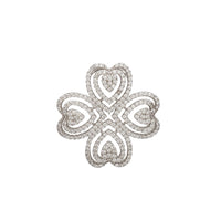 Zirconia Fancy Clover Pendant (Silver)