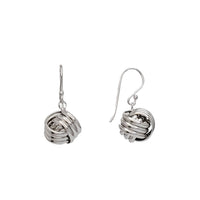 Love Knot Dangle Earrings (Silver)
