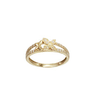 Zirconia Butterfly Ring (14K)