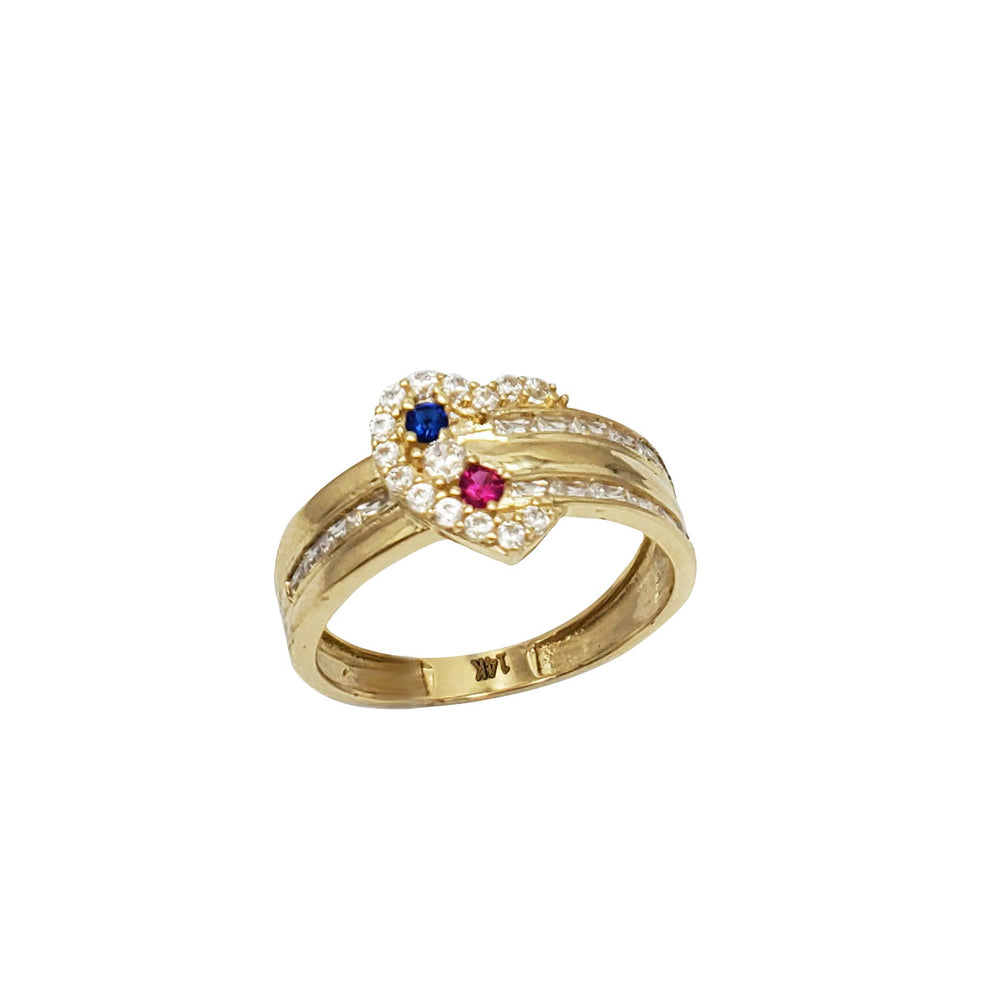 Zirconia Heart Ring (14K)