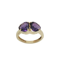 Two Heart Amethyst Lady Fancy Ring (14K)