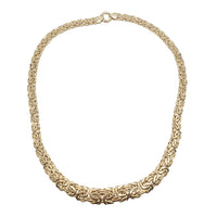 Yellow Gold Graduated Byzantine Chain (14K)
