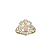 Tricolor Virgin Mary CZ Ring (14K)