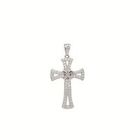 Iced Out Cross Pendant (Silver)