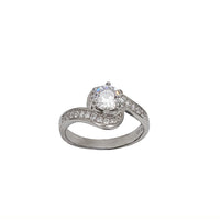Zirconia Engagement Ring (Silver)