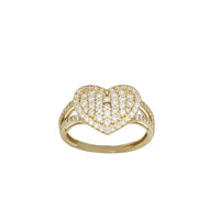 Zirconia Heart Fancy Ring (14K)