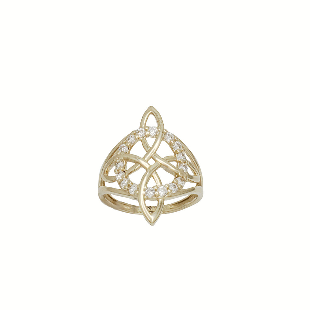 Zirconia Witches Protection Knot Ring (14K)
