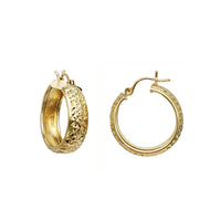 Diamond-Cut Hoop Earrings (14K)